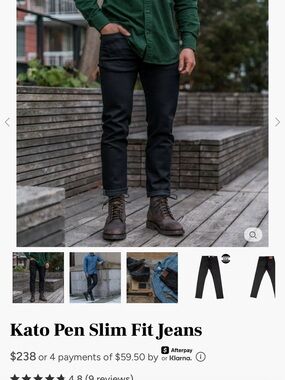 Pen Slim Fit Jeans - Black